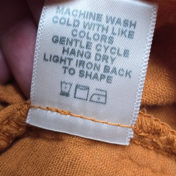 Xirena Top Womens Small Orange‎ Sleeveless Gauze Y Neck Cotton Flowy - Picture 7 of 11